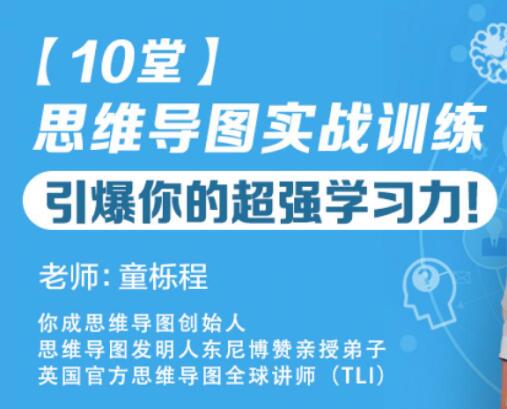 童櫟程《10堂思維導(dǎo)圖實(shí)戰(zhàn)訓(xùn)練》教程，引爆你的超強(qiáng)學(xué)習(xí)力！_百度云網(wǎng)盤(pán)教程資源插圖