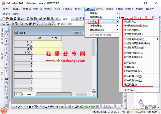 Origin2021如何對數(shù)據(jù)進(jìn)行非線性曲線擬合？插圖