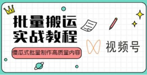 視頻號批量搬運實戰(zhàn)操作運營賺錢教程，傻瓜式批量制作高質(zhì)量內(nèi)容【附視頻教程+PPT】插圖