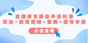 直播帶貨操盤手進(jìn)階課，算法+底層邏輯+案例+起號步驟百度網(wǎng)盤插圖