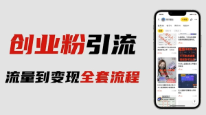 價值980的2023最新暴力引流創(chuàng)業(yè)粉絲玩法，單日被動引流50+創(chuàng)業(yè)粉百度網(wǎng)盤插圖