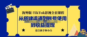 海外版-TikTok影視全套課程：從搭建渠道到賬號(hào)使用到收益提現(xiàn)教程百度網(wǎng)盤(pán)插圖