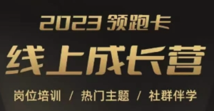 2023領(lǐng)跑卡線上成長營，淘寶崗位培訓(xùn)，直通車、萬相臺、引力魔方、引流百度網(wǎng)盤插圖