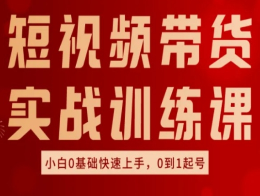 短視頻帶貨實戰(zhàn)訓(xùn)練課，好物分享實操，小白0基礎(chǔ)快速上手，0到1起號插圖