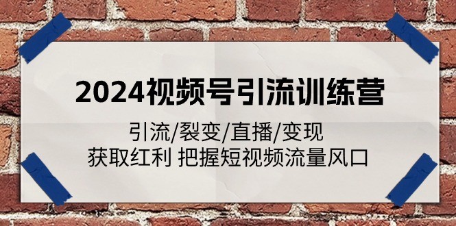 2024視頻號(hào)引流訓(xùn)練營(yíng)：引流/裂變/直播/變現(xiàn) 獲取紅利 把握短視頻流量風(fēng)口插圖