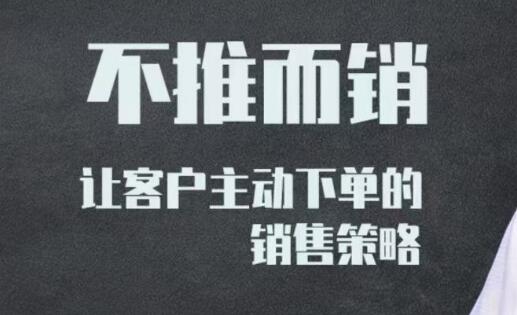 不推而銷(xiāo)《讓客戶主動(dòng)下單的銷(xiāo)售策略》視頻課程插圖