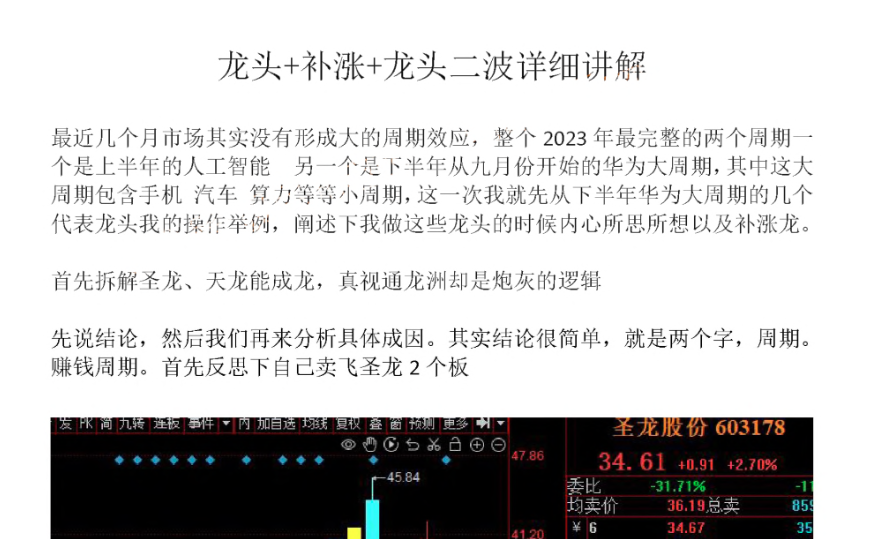 【偏執(zhí)短線】2024圈內(nèi)教學文檔插圖